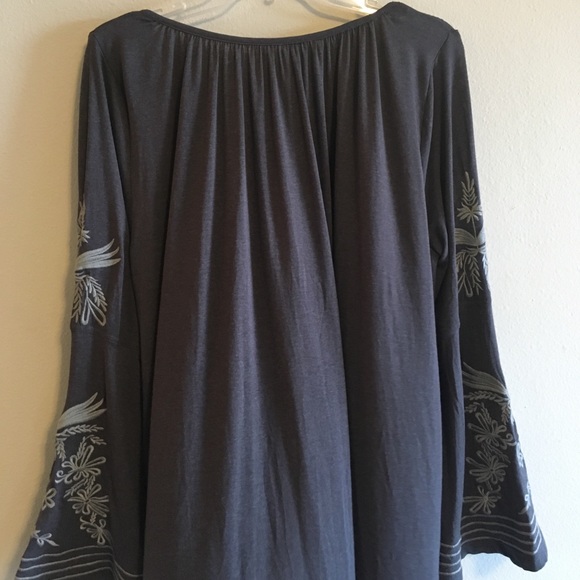 NWT Western Blouse Boho Embroidered Top Oversized - Picture 7 of 8